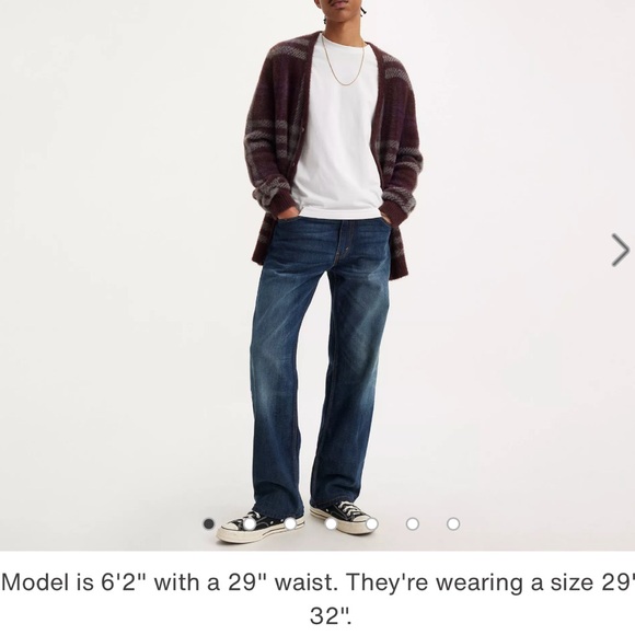 Levi’s Men 569 W 29 L 32 Loose Straight Dark Blue Wash Original NWT - Picture 14 of 14